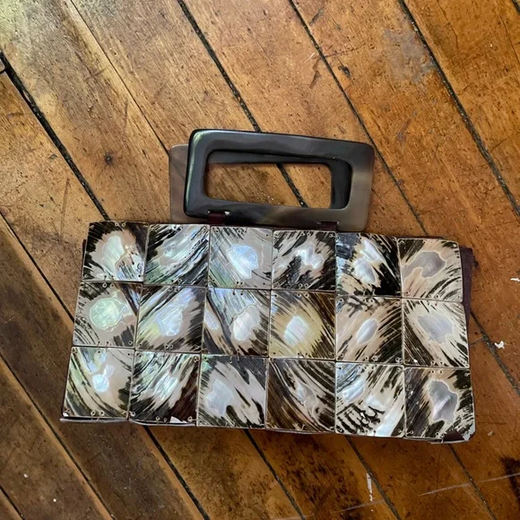 vintage style lucite/shell handbag - Picture 1 of 7